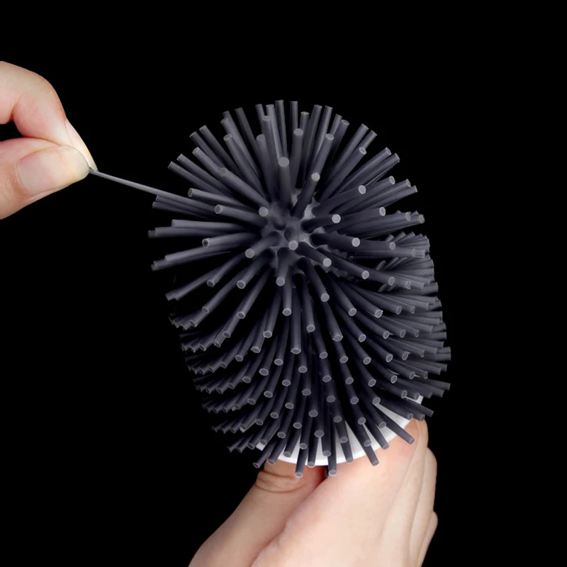 

GUNOT Wall Mounted TPR Silicone Toilet Brush Rubber Head For Toilet Brush Holder Set Cleaning Bathroom Accessories Sets White