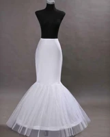 simple design white 1 hoop fishtail mermaid skirt wedding dress crinoline petticoat