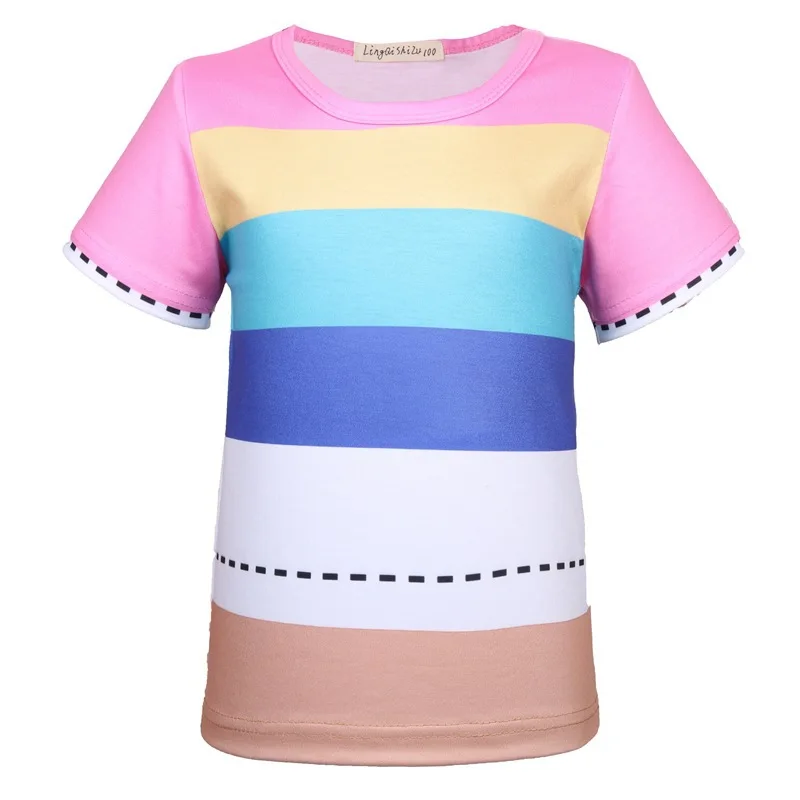 Модные пижамы для девочек Детская летняя Домашняя одежда костюм костюмированной