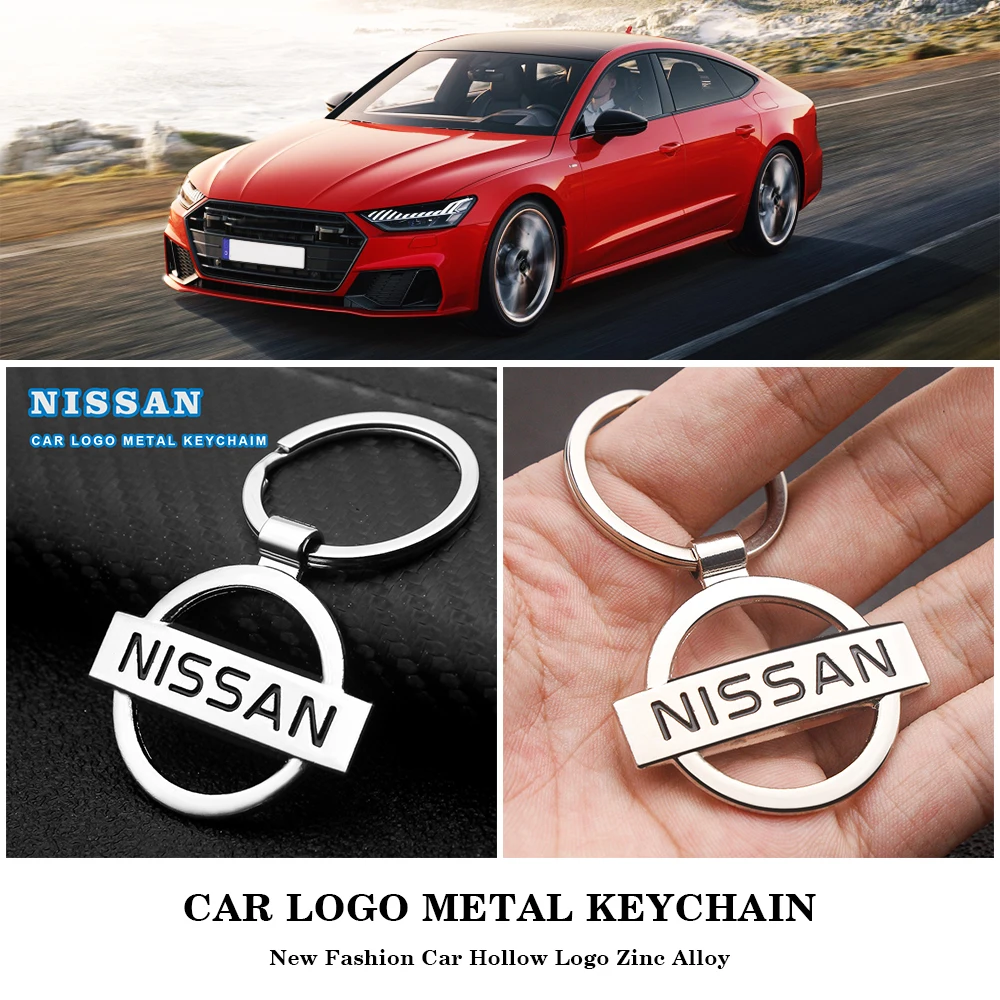

Alloy Metal Car KeyChain KeyRing Holder Buckle Ornament Accessories For NISSAN Tiida Teana ALTIMA SYLPHY MURANO KICKS QASHQAI
