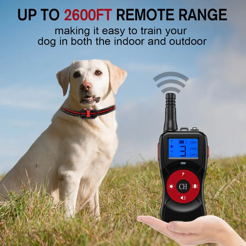

Pet Dog Anti Barking Device Stop Bark Collar Training Supplies 3 In 1 Led Electric Ultrasonic Training Repeller Control Trainer
