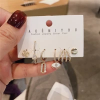 2020 new trendy womens earrings geometry ear stud six times dangle earring for women brides wedding party jewelry wholesale
