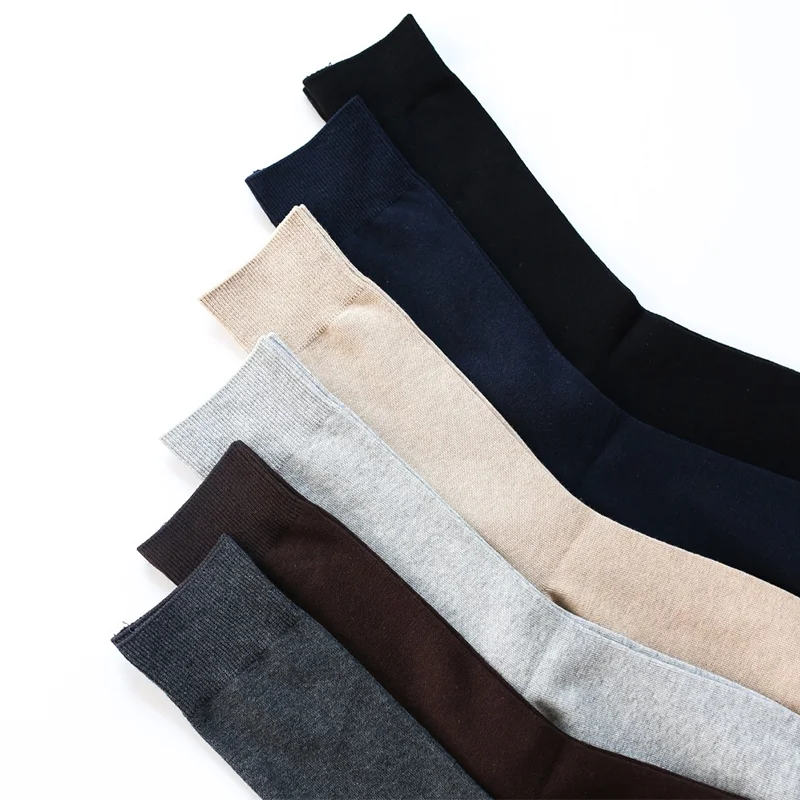 

6 Pairs/Lot Large Size Men Socks Cotton Long Business Compression Harajuku Socks Winter Gentleman Sox Sokken Plus Size EU41-48