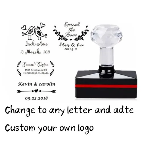 Customized Photosensitive Diy pre ink customized self-inking stamp rubber round and oval for scrapbooking