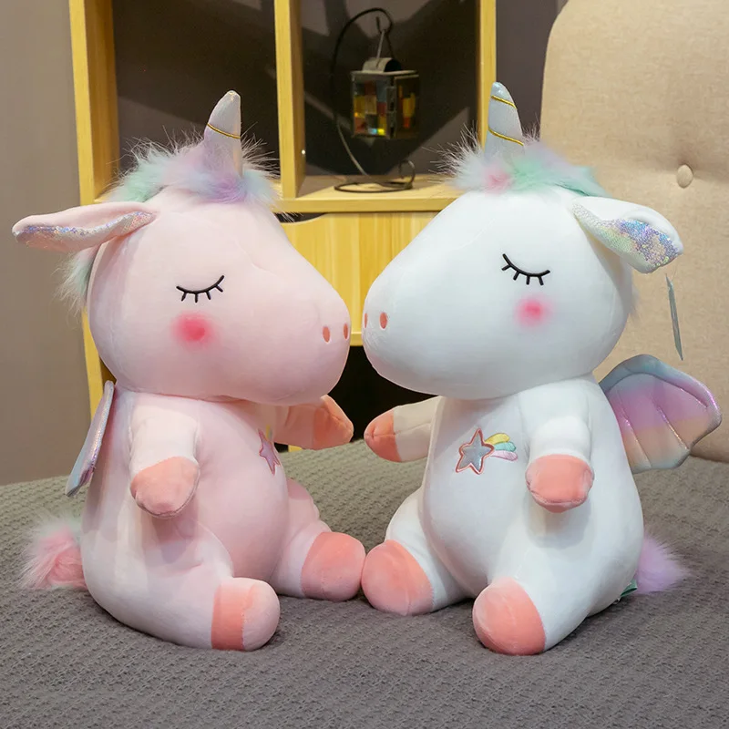 45 см Новая мягкая Милая сидячая игрушка единорог и кролик плюшевые игрушки