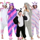 Кигуруми аниме панда комбинезон детский зимний комбинезон Единорог Пижама для взрослых женщин Пижама для девочек мальчиков пижамы Детский костюм