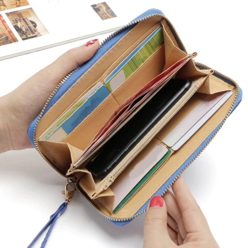 

Women Wallets Fashion PU Leather Long Clutch Bowknot Bag Famous Designer Lady Wallets