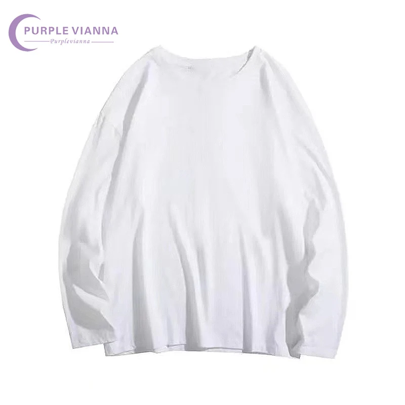 

Spring And Autumn New Solid Color Long-Sleeved T-Shirt Women Korean Version Of Loose And Versatile Casual Mid-Length Style Inner