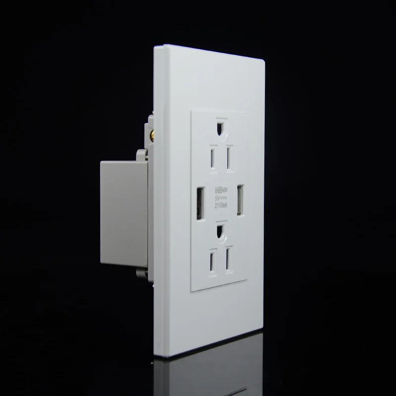 

Розетка двухполюсная с 2USB-портами, 118 мм, а