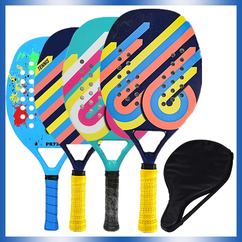 

Outdoor Professional Full Carbon Beach Tennis Paddle Racket Soft EVA Face Pickleball Raqueta Adult Tennis Racquet Equipment Gift
