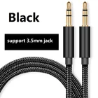 Плетеный аудиокабель на липучке, 1,5 м, 3 м, 3,5 мм, нейлоновый AUX-кабель с разъемом Папа-папа для записи автомобильного аудио, 10 цветов на выбор, долговечный в использовании