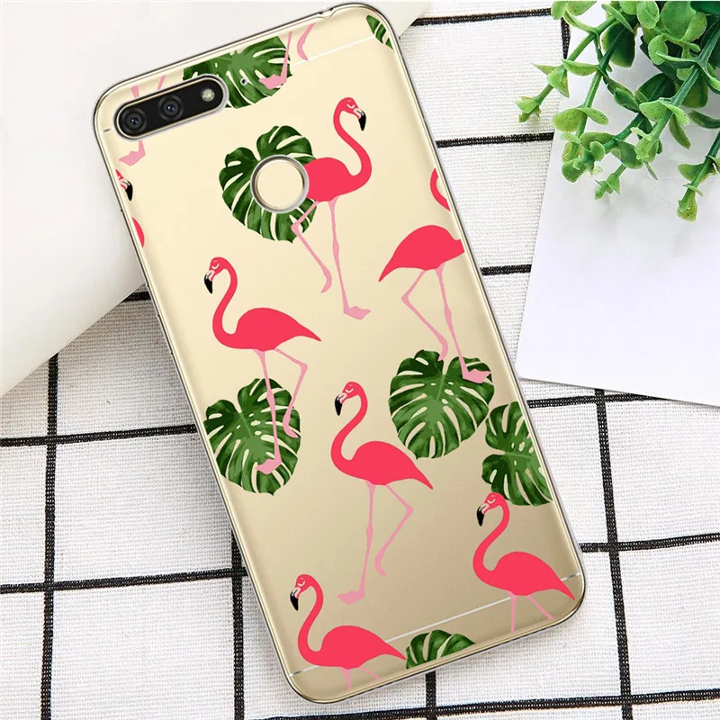 Фламинго роскошный для huawei Y5 Y6 II Prime Nova 2 3 4 3i Plus чехол для телефона Etui funda etui capinha capa CUTE