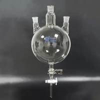 three port spherical separatory funnel5000ml 2429split funnelwith ball milling clamp 35three necked flaskptfe valve