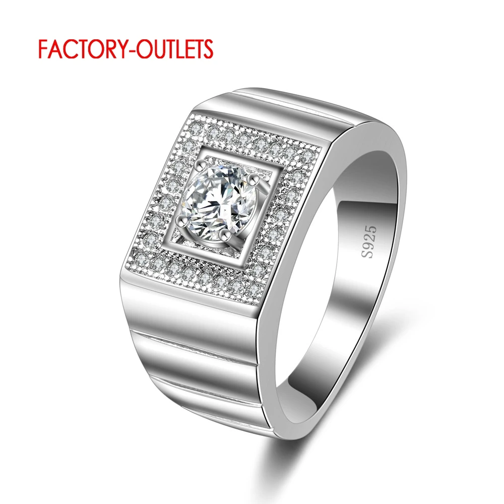 Top Quality Pretty Wide Band Wedding/Party Ring With Full Crystal For Women/Men 925 Fashion Jewelry Rings | Украшения и