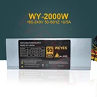 Отличное рассеивание тепла, двойной вентилятор 2000 Вт ATX, профессиональный блок питания для майнинга, 8 видеокарт, стабильный 12 В, 150 А, более длительный срок службы