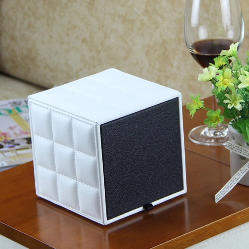 

PU Leather Tissue Box Holder Square Napkin Holder Pumping Paper Case Dispenser Tissue Holder