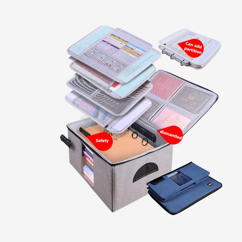 waterproof a4 documents storage bag foldable office business briefcase mens certificate phone handbag travel organize accessory free global shipping