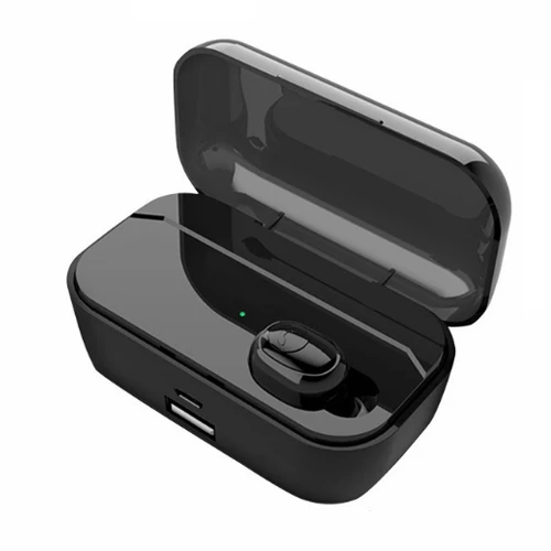 black single Bluetooth наушники в ухо TWS наушники Bluetooth спорт для Iphone игровая гарнитура шум отмена True WWireless наушники с микрофоном - Color: black single