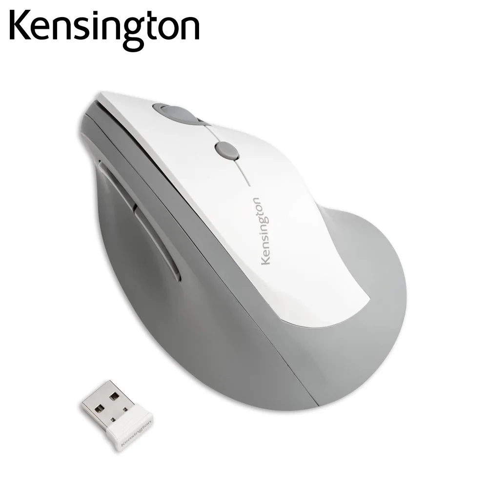 Kensington Wireless Mouse Vertical Ergonomic 2.4GHz Customizable Six Buttons 1600DPI for AutoCAD K75520WW K75501WW