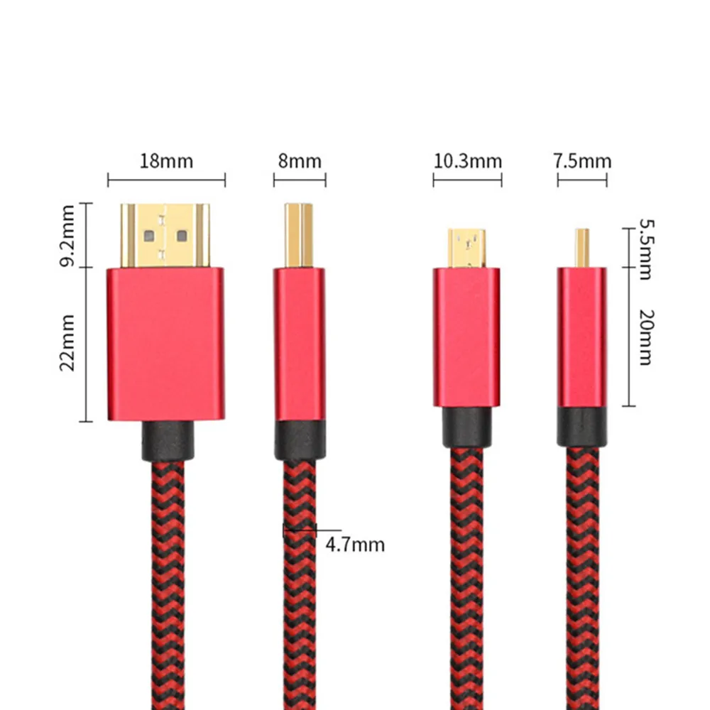 Кабель Micro HDMI совместимый с 2 0 4K 60 Гц штекер позолоченный соединитель HD шнур для XBox