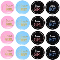 2448pcs team girl team boy stickers boy or girl vote gift bag sticker for gender reveal party decoration baby shower supplies