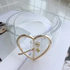 Ремень с пряжкой в форме сердца женский, модный цветной прозрачный пояс из искусственной кожи в стиле панк, повседневный пояс для джинсов и брюк