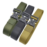 tactical waist belt nylon metal buckle adjustable heavy duty military training waist support hunting wargame airsoft combat belt
