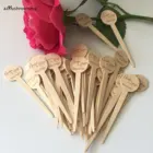 100 шт., деревянные палочки с гравировкой под заказ