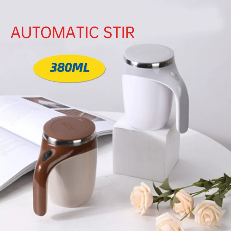 

380ml Coffee Mug Automatic Stirring Portable Thermal Cup Battery Powered Stainless Steel Drinkware Kitchen Appliances