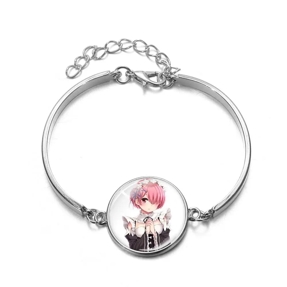 Браслет с цепочкой Rem Ram Emilia ручной работы японским аниме серии Re:Zero браслет со