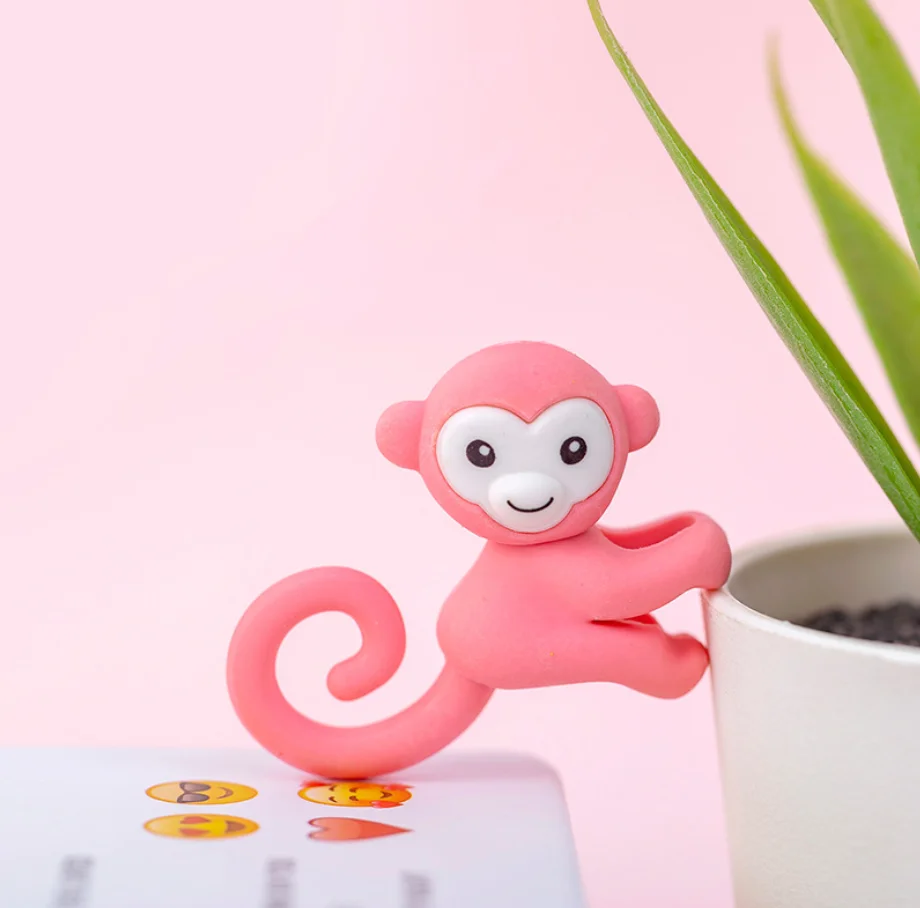 2 шт Маленькая обезьяна милый резиновый ластик для карандаша канцелярские товары