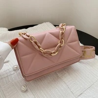 2021 new fashion net red shoulder chain leisure simple handbag thick small square bag wallets for women