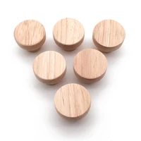 2pcs wood round pull knobs cabinet drawer wardrobe knobs handle for furniture