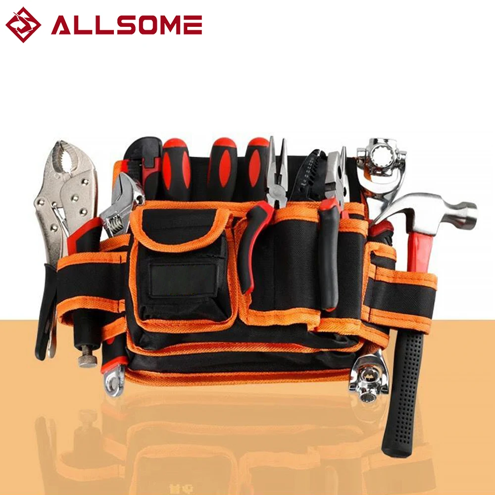 

ALLSOME Electrician CanvasTools Bag Waist Pouch Belt Storage Holder Organizer Garden Tool Kits Waist Packs Oxford Cloth