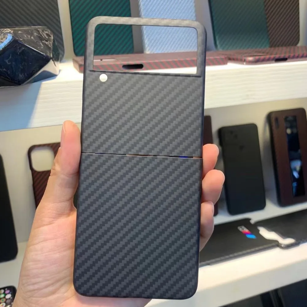 

Для Samsung Galaxy Z flip3 мобильный телефон чехол из кевларового волокна с защитой от падения из углеродного волокна