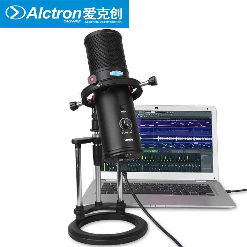 Alctron UR66 мультишаблон USB микрофон 3 капсулы чтобы подобрать звук более ярким и
