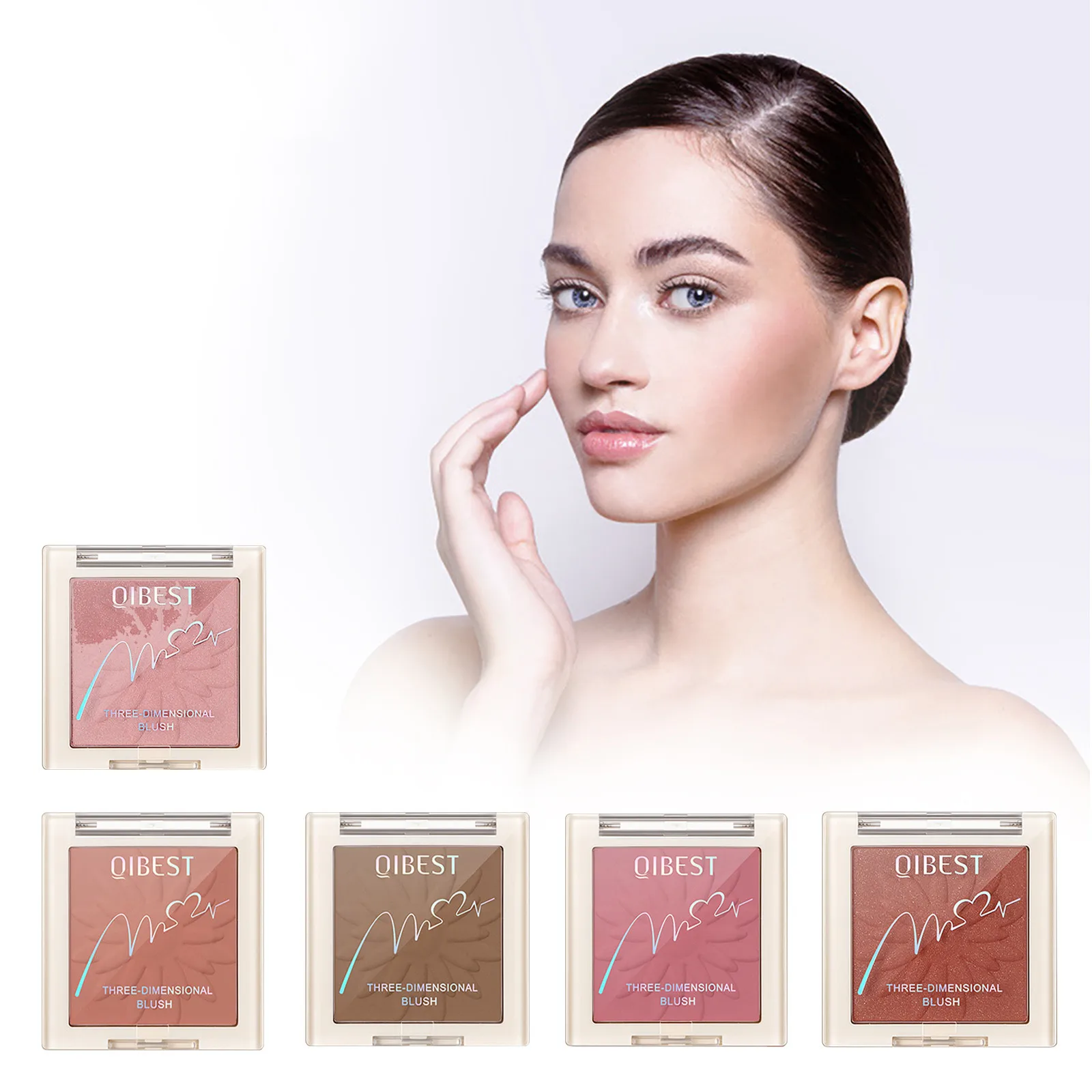 

Contour Shadow Blush Peach Pallete 5 Colors Face Pigment Cheek Blusher Powder Makeup Professional Makeup For Women