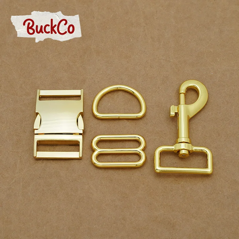 Желтое золото 30 мм (металлическая пряжка + Регулируемая D-образное кольцо
