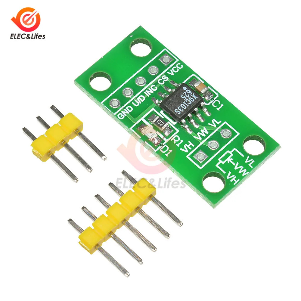 

DC 3V-5V X9C103S Digital Potentiometer Board Module 10K Span Potentiometer for Arduino Diy KIT Electronic PCB Board