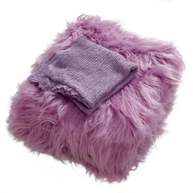 Покрывало для фото длинный ворс фотосъемки лохматый ковер реквизит с