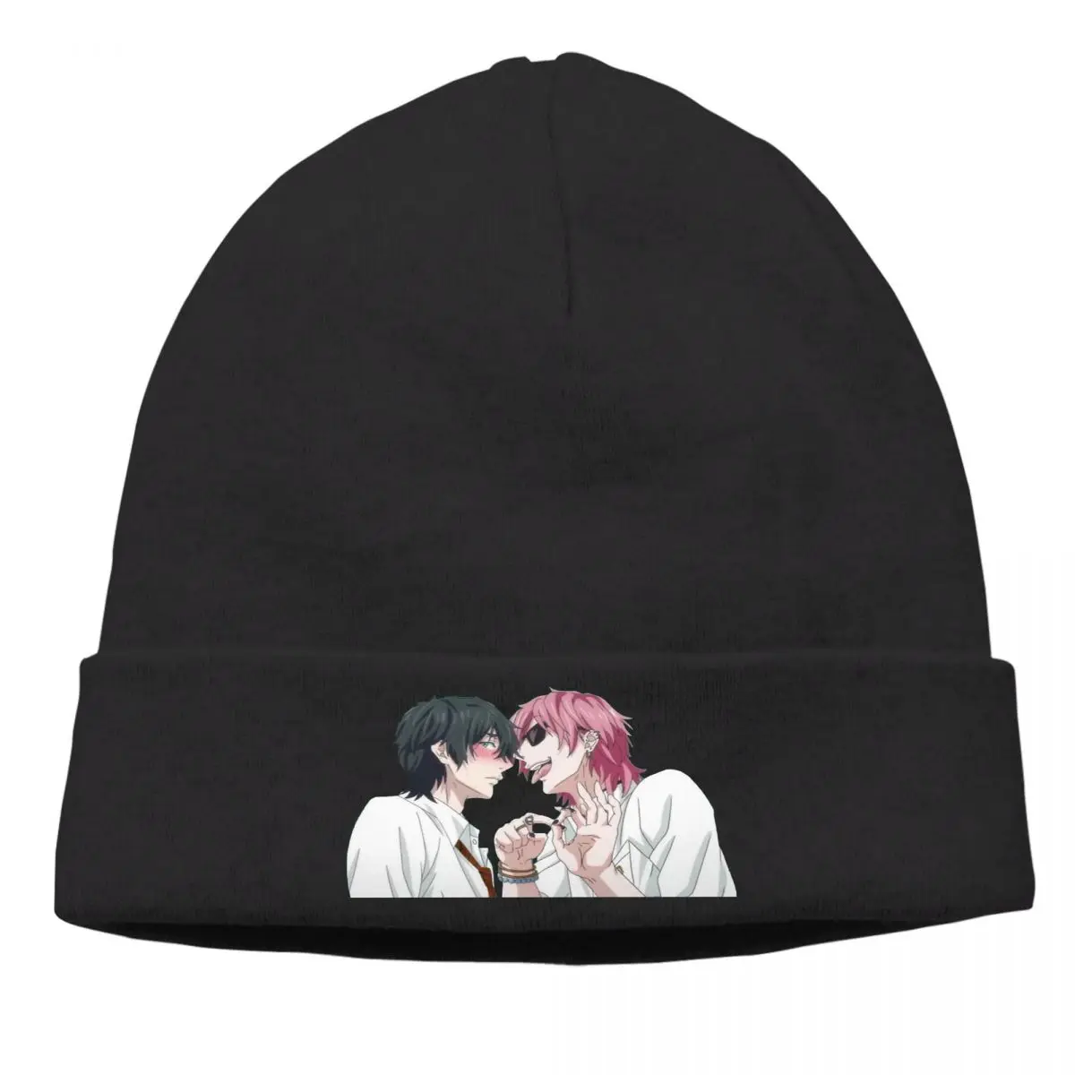 

Bonnet Yarichin Club Campus Anime Cycling Knitted Hat Blush Winter Warm Hip Hop Skullies Beanies Caps