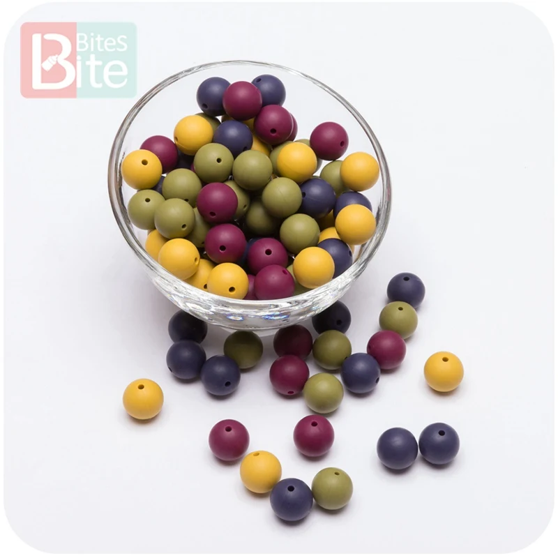 Bite Bites-Cuentas de silicona para dentici&oacute;n de beb&eacute;, abalorios de 15mm, 30 unidades, 4-6 meses, seguros y naturales, respetuosos con el medio ambiente, No t&oacute;xicos, sin BPA-4