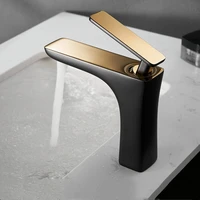 black gold bathroom basin faucets solid brass sink mixer water tap hot cold single handle deck mounted lavatory crane vessel