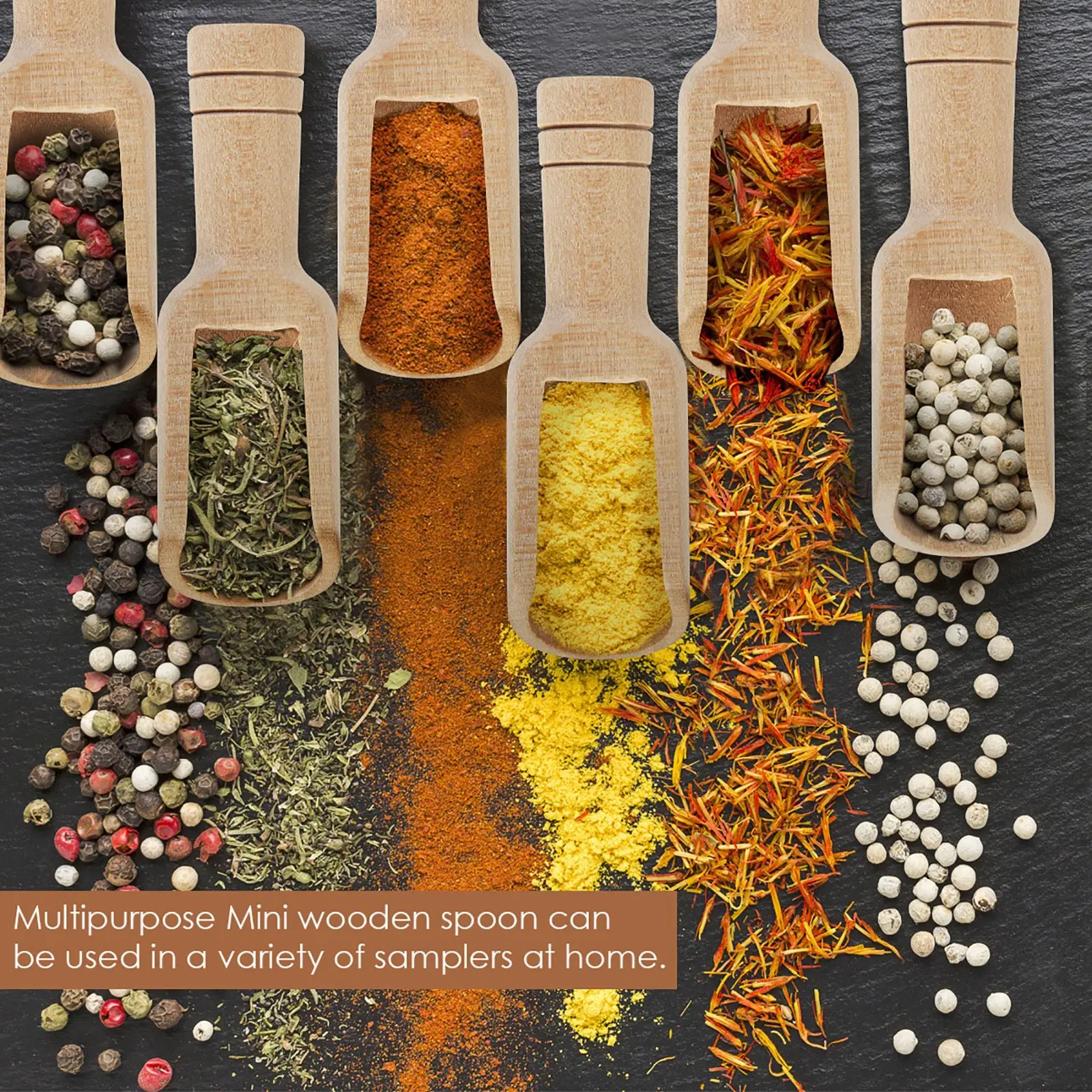 

20pcs Mini Wooden Spoons Spices Milk Powder Spoon Bath Salt Spoon