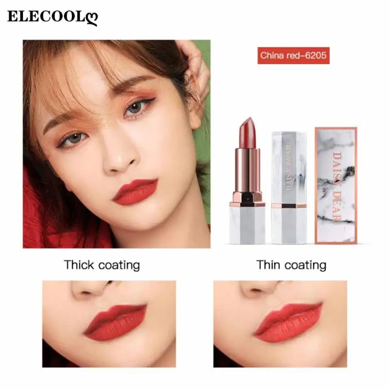 

ELECOOL Waterproof Velvet Matte Lipstick Makeup Long Lasting Long Lasting Sexy Red Lip Stick Non-Stick Cup Lip Tint Cosmetic