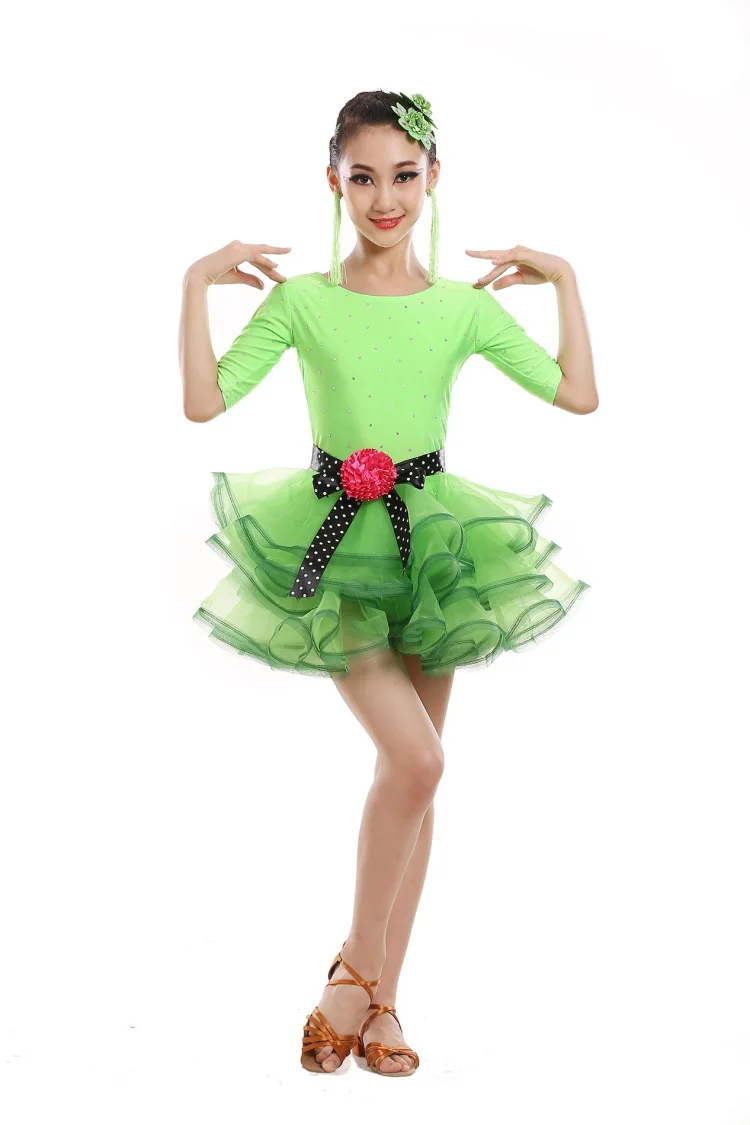 Детское платье для латиноамериканских танцев детский костюм самбы платья сальсы