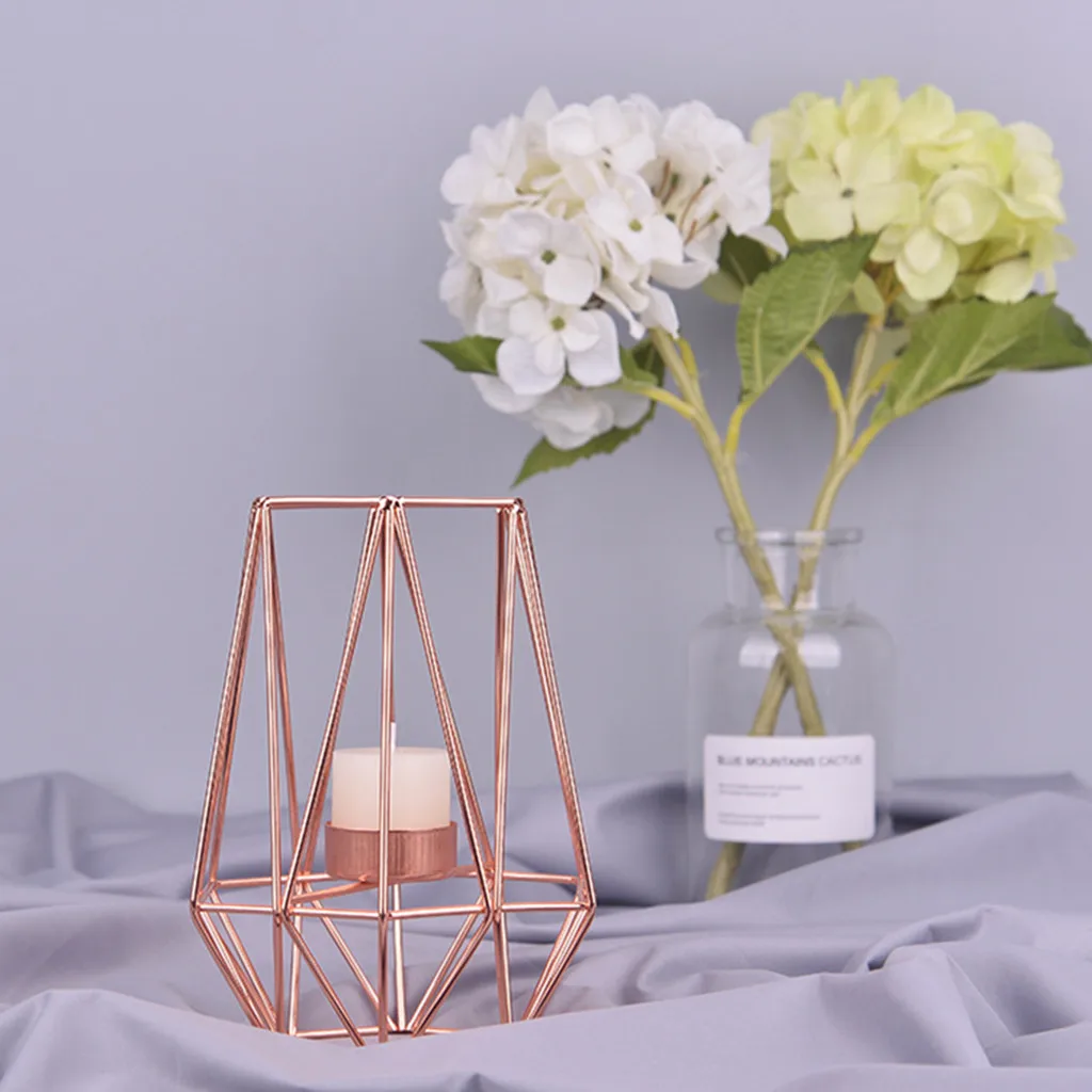 Геометрической полированной свечи Tealight держатель столешница стола свадьбы