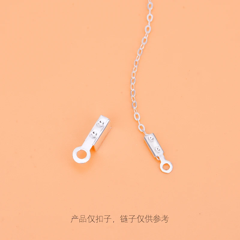 Цепочка из серебра 925 пробы с черным цирконием 10 шт.|Ювелирная фурнитура и