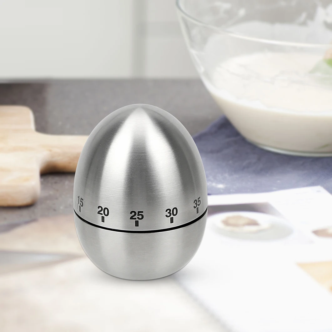 

Кухонные часы HILIFE с таймером, кухонные инструменты для приготовления пищи, обратный отсчет, время 60 минут, яйцо из нержавеющей стали
