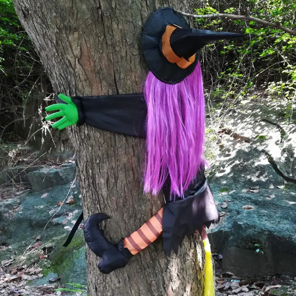 

Funny Witch Doll Easy to Install Fabric Hilarious Tree Hanging Ornament for Halloween
